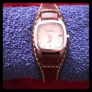 Fossil Genuine Leather Ladies Watch
